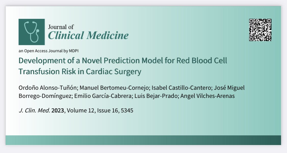 Transfusion and cardiac surgery #SomosHUVR <a href="/AnestesiaHUVR/">Anestesia HUVR</a> #CardiacAnesthesia <a href="/sedar_es/">SEDAR</a> <a href="/aaearanestesia/">aaear</a> <a href="/EACTAIC/">EACTAIC</a> <a href="/EACTS/">EACTS</a>