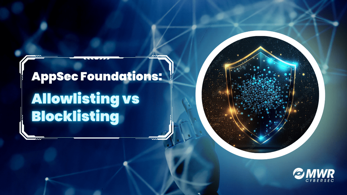 In this blogpost, Jonathon Everatt &amp; Nick Brown explain why the use of a blocklist for web applications is problematic &amp; why it's more effective to implement an allowlist. 

Take a read here: mwrcybersec.com/mwr-appsec-fou…

#blocklist #allowlist #WAFs