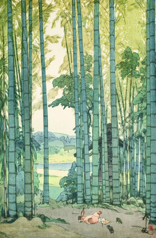 Hiroshi Yoshida (吉田博, 1876 – 1950)  竹林    Bamboo Grove  1939.