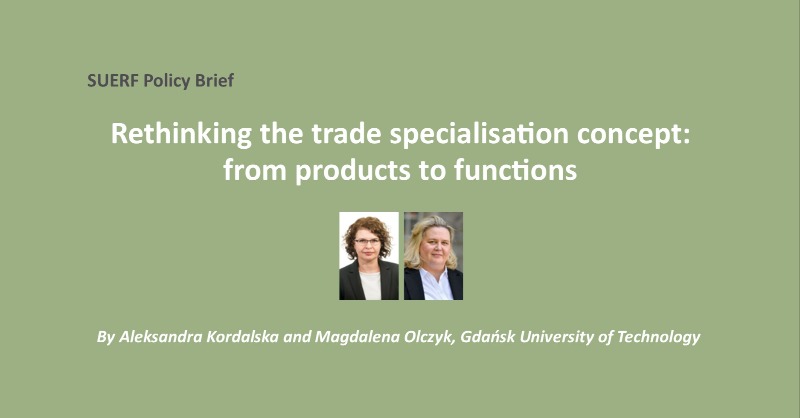 suerf_org's tweet photo. #SUERFpolicybrief "Rethinking the trade specialisation concept: from products to functions" by Aleksandra Kordalska and Magdalena Olczyk, Gdańsk University of Technology
#FunctionalSpecialisation #GlobalValueChains #SmileCurve #FactoryEconomy #HeadquartersEconomy