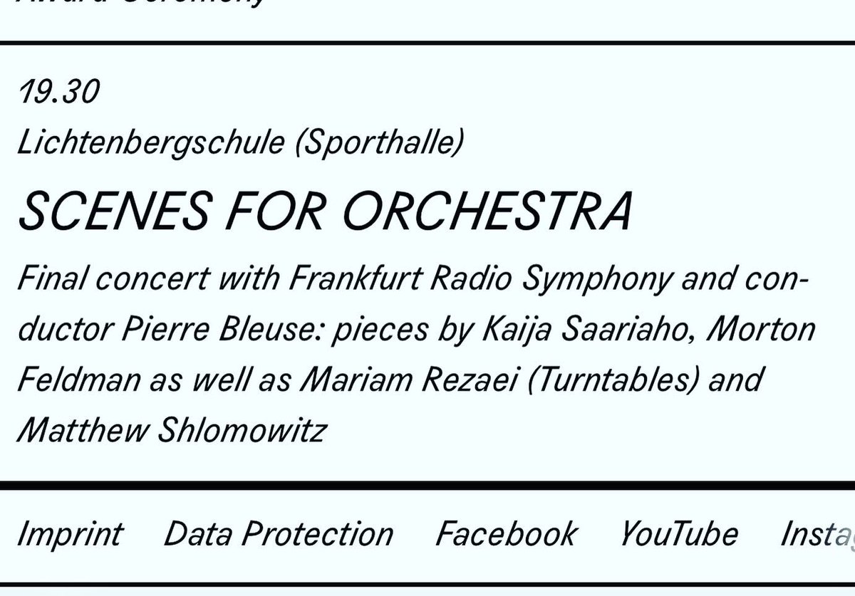 MusicNclUni's tweet photo. #ICMus lecturer in Composition and DJ Studies, @MariamRezaei performs world premiere of #ScenesForOrchestra as solo turntablist with #FrankfurtRadioSymphony orchestra, Co-composed with @MShlom, at #Darmstadt this Saturday https://t.co/3EH9Jd5Ybq https://t.co/t6ggL5NRJz