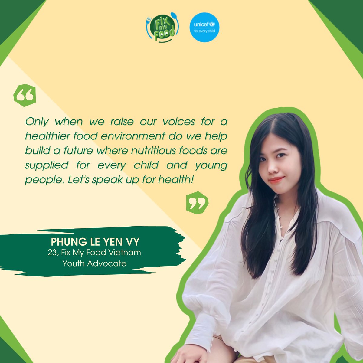 UNICEF_vietnam's tweet photo. Accessible everywhere – in school, on our streets, in supermarkets and convenience stores – junk food is risking children and young people of developing unhealthy diets detrimental to our physical and mental wellbeing.
#FixMyFood #FixMyWorld
@UNICEF_EAPRO https://t.co/8f8bjBZxaB