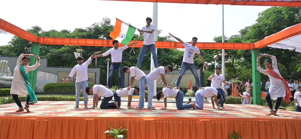 JAIPURJNU's tweet photo. 🇮🇳 Blooming In Unity, Nurturing Knowledge!
Throwback to the Independence Day festivities at Jaipur National University, where professors &students gathered like a garden of diversity, each contributing to the growth of our nation.
#JNUBlossoms #UnitedForIndia #DreamsOfFreedom https://t.co/NUwUOrPYFv