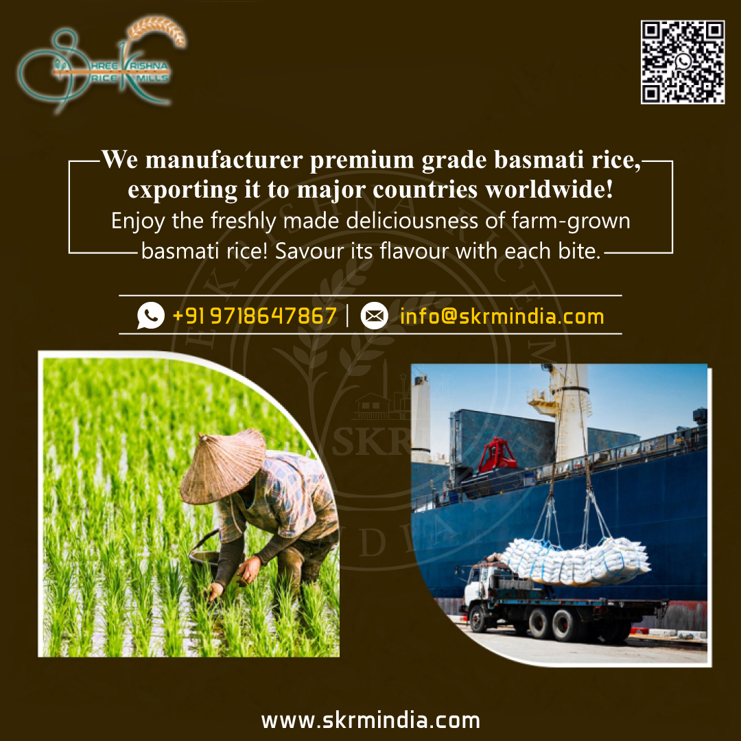 skrmindia's tweet image. Our Extra Long Basmati Rice is the symbol of Hardwork. To know more visit our website: skrmindia.com
#rice #basmati #extralong #longbasmatirice #largestmanufacturers #longestgrainrice #worldwideexporter #traditionaltaste #deliciouness #SKRM #shreekrishnaricemills