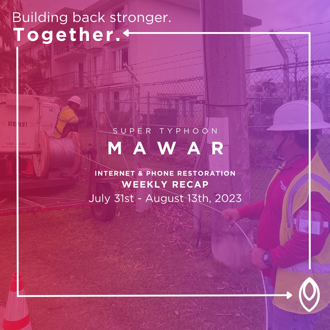 Last week, we flew in over 70 additional skilled workers consisting of construction linemen and fiber and coax technicians to help accelerate our network restoration efforts.

Click the link below to see our Internet restoration weekly recap for 7/31-8/13: bettertogether.pr.co/228917-docomo-…