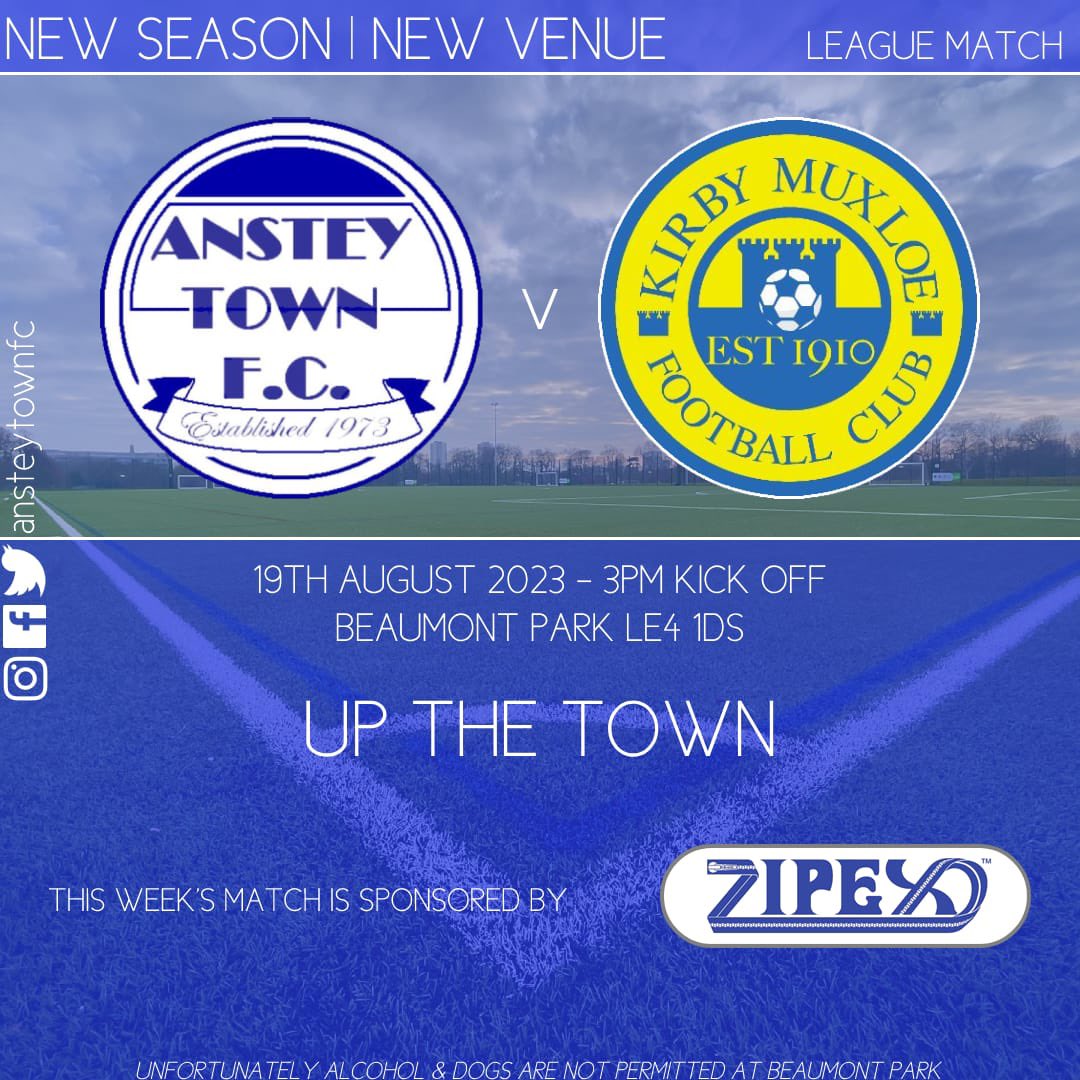 AnsteyTownFC's tweet photo. And just like that the season is back!!

After a good pre season schedule the lads are back in league action kickstarting their campaign against Kirby Muxloe Reserves this Saturday at our new home ground!!

Come down and support the lads #UTT https://t.co/IAJH18yhLy