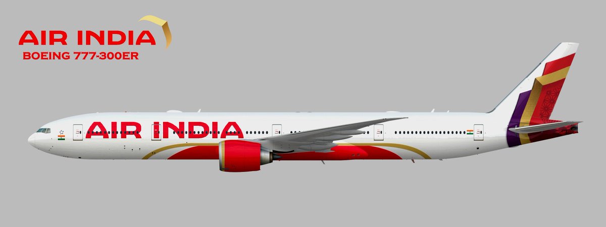 New Livery/New Logo on their Boeing 777-300ER ! Looks stunning ✨️!Here's my render since they haven't released 777. @airindia @RonitBaugh @rajeshdogra7 @ArenaJet #Boeing777 #newairindia