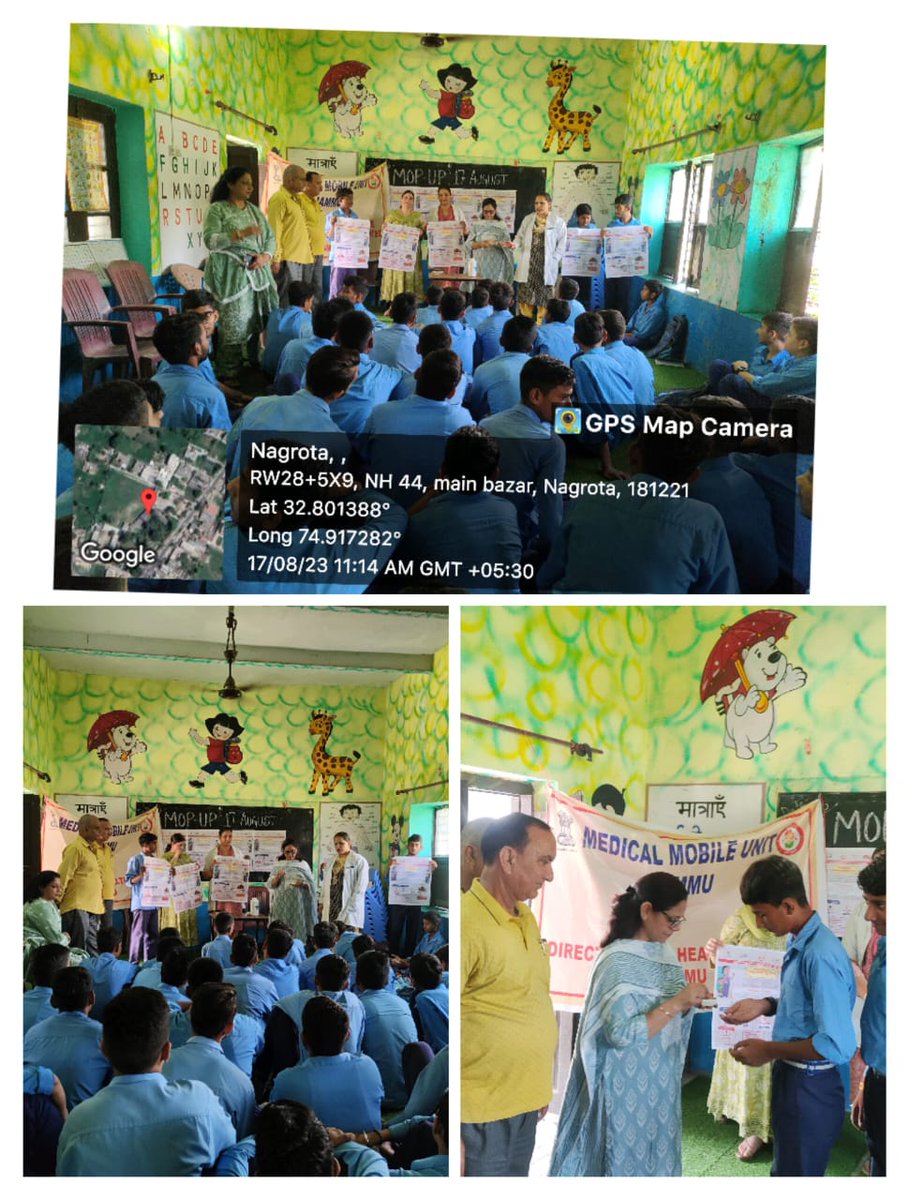 DIRECTORATE OF HEALTH SERVICES JAMMU (@dhs_jammu) on Twitter photo DNO Anaemia Mukt Bharat along with staff of MMU Jmmu,RBSK team block Dansal provided deworming tablets to students of Govt Boys High School Nagrota on MOP up Day of
National Deworming Day (2nd round)on 17.8.23.
<a href="/AmritMahotsav/">Amrit Mahotsav</a> <a href="/OfficeOfLGJandK/">Office of LG J&K</a> DNO Anaemia Mukt Bharat along with staff of MMU Jmmu,RBSK team block Dansal provided deworming tablets to students of Govt Boys High School Nagrota on MOP up Day of
National Deworming Day (2nd round)on 17.8.23.
<a href="/AmritMahotsav/">Amrit Mahotsav</a> <a href="/OfficeOfLGJandK/">Office of LG J&K</a>