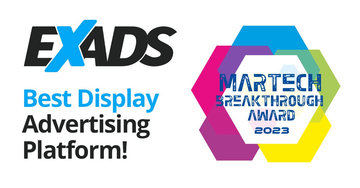 We are proud to announce that EXADS was recognized as the “Best Display Advertising Platform” in the 2023 international <a href="/MarTech_Awards/">MarTech Breakthrough Awards</a> program! 🏆🚀 Read more below👇

🌐 lnkd.in/dPkFS6KK
🌐 lnkd.in/dprvr79c

  #EXADS #onlineadvertising #adtech #business