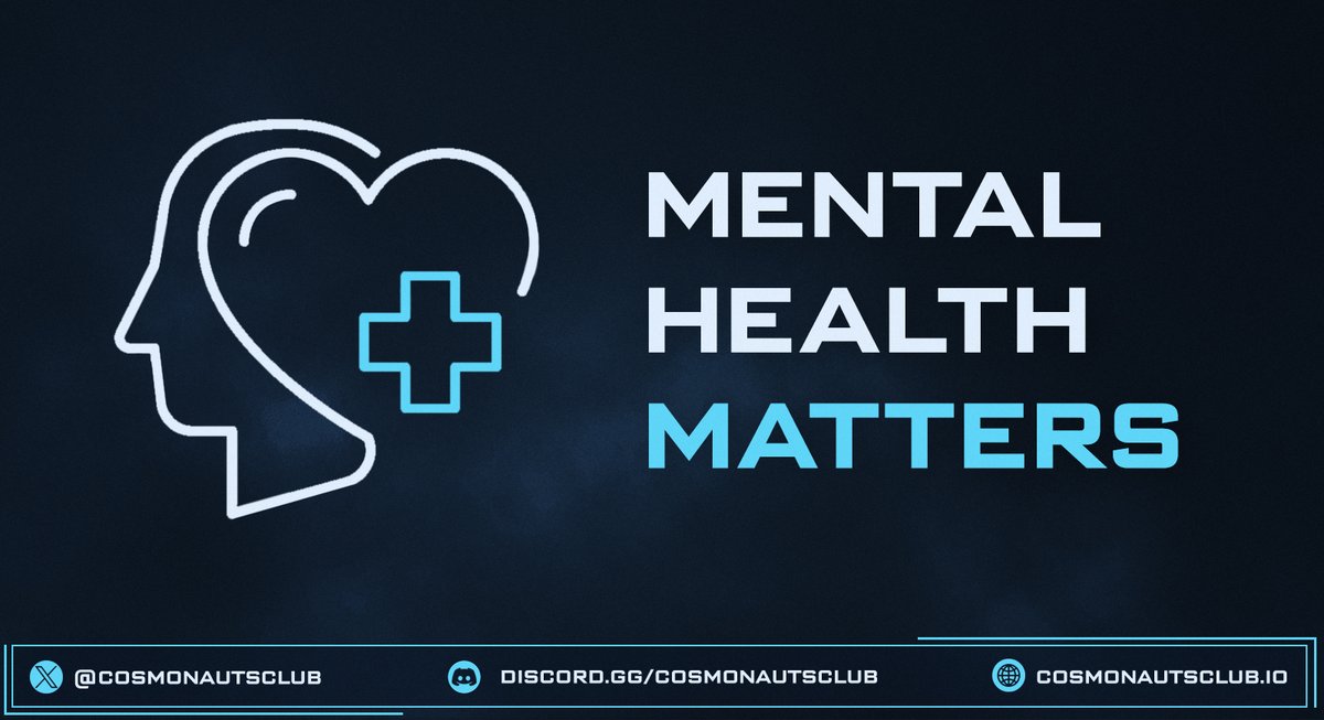 [ MENTAL HEALTH MATTERS ]

We all journey through the cosmos of life, facing challenges and celestial moments

But in this cosmic dance, let's not forget the most important star of all: Our mental health 🧠

We explore the universe of mental health and self-care ⬇️

[ 1 ]
