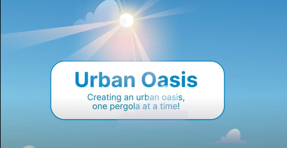#URBANOASIS an #SME4SMARTCITIES solution that mitigates the urban heat 🌡️ island effect. Through a self-sustained solar pergola ⛺️that provides not only shade but also electricity to create water mist 🚿.

Check out our 📹
youtu.be/S62GNgJbJHg

#GOMED #ONEMED