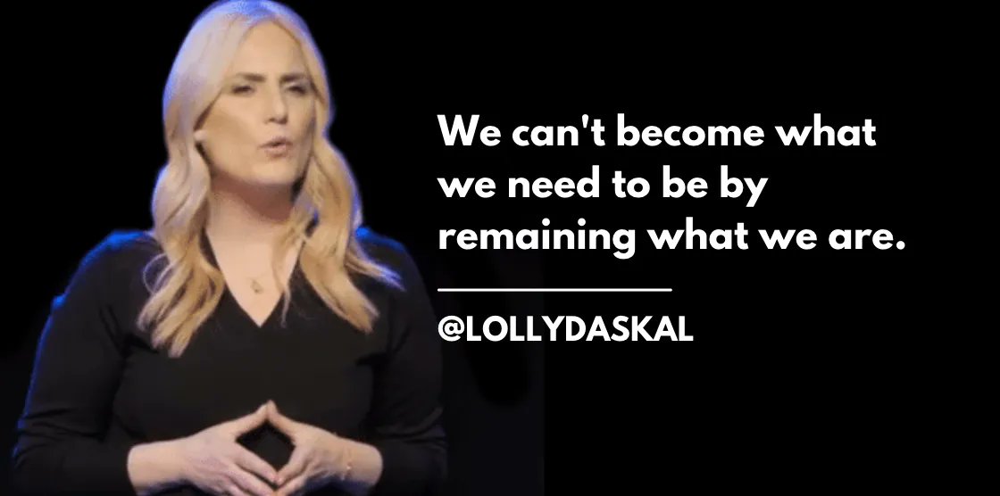 We can't become what we need to be by remaining what we are. ~<a href="/LollyDaskal/">Lolly Daskal</a> bit.ly/3AlMy0Y #Leadership #Management #TedTalk #Tedx #Speaker