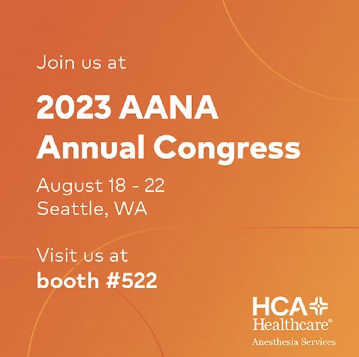 🌟Come visit me at the #AANA23 in Seattle this week! We invite #CRNAs to meet our #HCAAnesthesia team and see positions available across the country. Visit me at booth #522! #nowhiring #anesthesia #CRNA #healthcare #HCA #AANA2023 #AANA23 #srna #rrna #nurseanesthetist #dnap #dnp