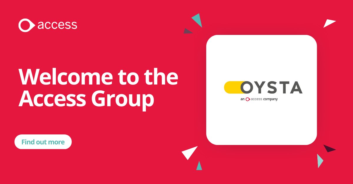 Breaking news! Today @Oysta_uk became part of The Access Group. Read more about this exciting announcement here: ow.ly/jEaY50PAjxF #WeAreAccess #FreedomToDoMore