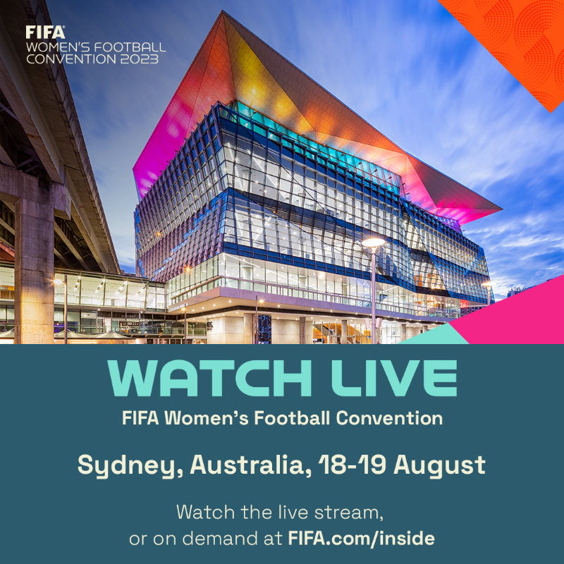 FIFAcom's tweet photo. Celebrating the success stories of women's football and its development around the world 🙌

The FIFA Women's Football Convention – which will take place in Sydney ahead of the @FIFAWWC Final – will be available to watch live.