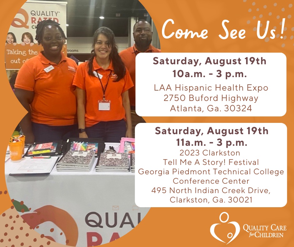 QCCGeorgia's tweet photo. Call 1-877-ALL-GA-KIDS (877-255-4254) for help finding child care and afterschool programs, or visit one of our August events!
@Amerigroup @CDF_Action @TheLAA @Univision @NorthsideHosp @GADeptEarlyCare
#QualityRated https://t.co/rqWem2iq9h