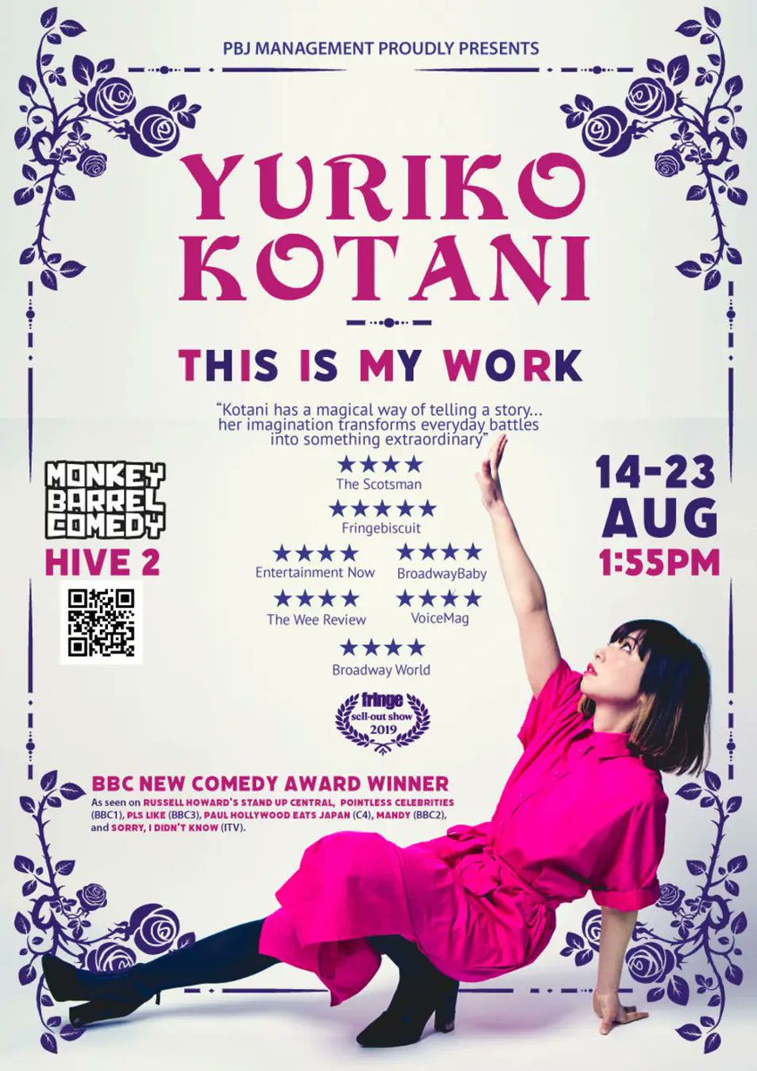 bechillcomedian's tweet photo. The last show I saw was @YurikoComedy and what a joyous way to end my trip. There's something extra funny about observational comedy from someone whose culture can be so different to ours - especially when delivered by someone as charming as Yuriko. https://t.co/4Zb6OM6Co3
