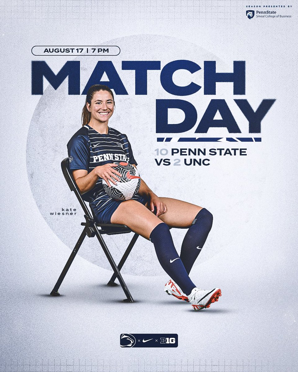 PennStateWSOC's tweet photo. 𝐌𝐚𝐲 𝐨𝐮𝐫 𝐥𝐢𝐯𝐞𝐬 𝐛𝐮𝐭 𝐬𝐰𝐞𝐥𝐥 𝐭𝐡𝐲 𝐟𝐚𝐦𝐞… Nittany Nation, it’s time.
🔵: March to the Match
⚽️: #2 UNC at #10 PSU
📍: University Park, Pa.
🏟️: Jeffrey Field
⏰: 7 p.m. (ET)
🅿️: ParkMobile App
📺: @BigTenNetwork
📊: https://t.co/TMe5ayQJ6B
#WeAre https://t.co/Hp48uo3vD7