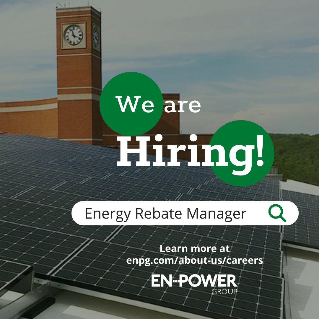Join our team at ENPG! We're currently seeking an Energy Rebate Manager to be based in our Midtown Manhattan office. 🔎If you're interested in finding out more, please visit enpg.com/careers for additional information and to submit your application.

#hiring #greenbuilding