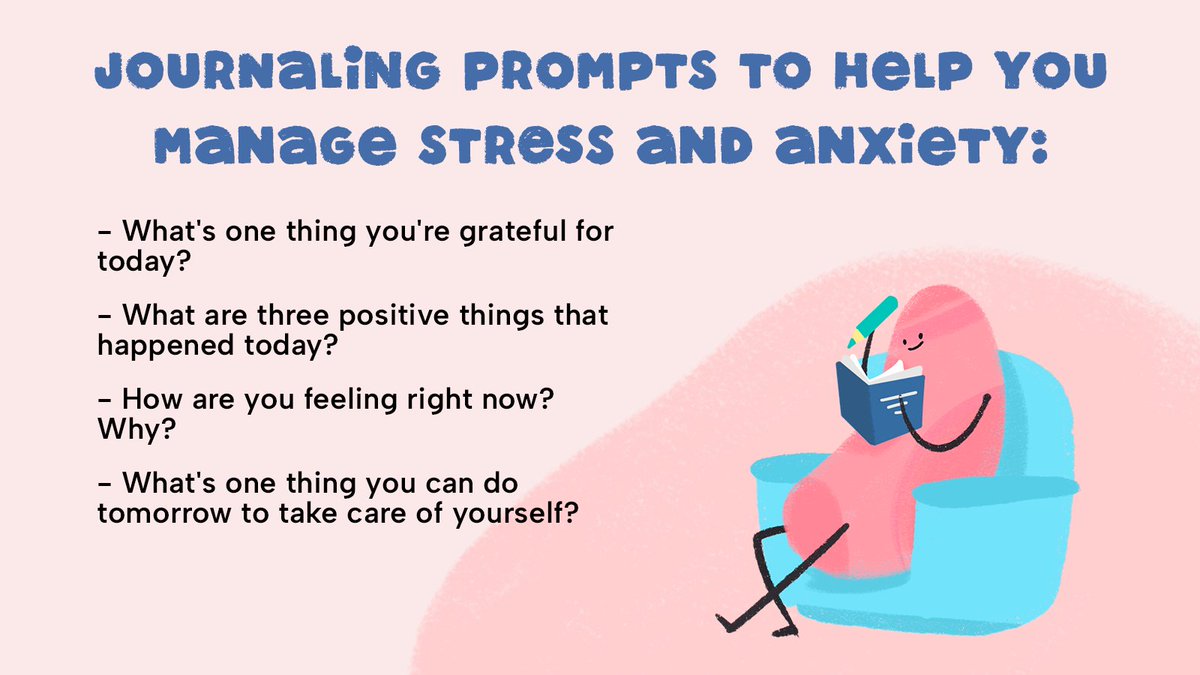 Writing down your feelings on a sheet of paper is almost a universal experience. That's because diaries let us vent and say things without judgment. There's no right or wrong way to keep a #journal, but we have a few prompts you can use to navigate anxiety and stress! 🤩