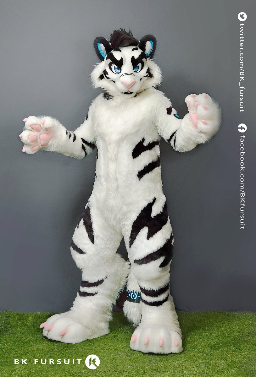 K006-Full fursuit 全毛 Name：White Tiger 白虎 Species：Tiger