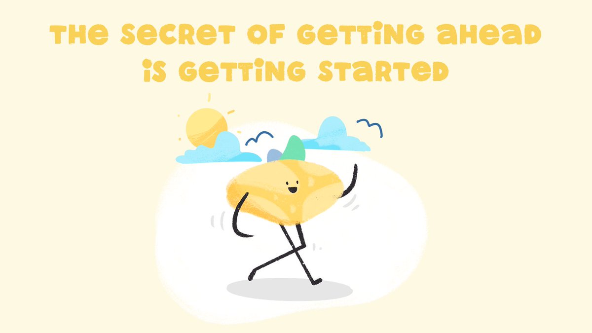 They say the first step is always the hardest one to make. But that's only one step – surely you can do that! We believe in you. 💛 #procrastination