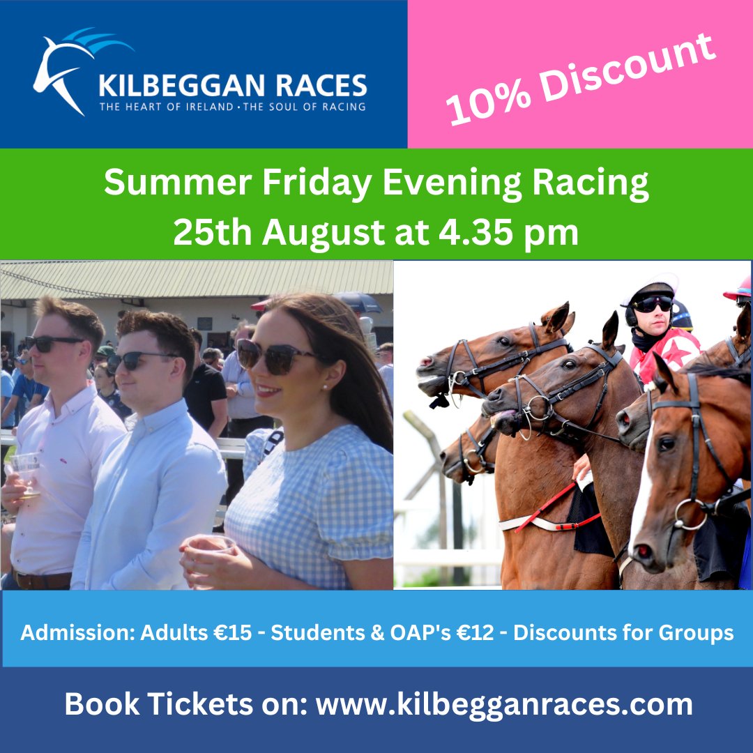 Book Tickets Online: kilbegganraces.com/book-tickets/?… Admission Adults: €15, Discount for Groups. <a href="/KilbegganRaces/">Kilbeggan Races</a> <a href="/HRIRacing/">Horse Racing Ireland</a>