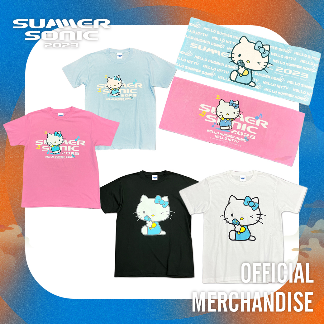 サマーソニック2023 ハローキティコラボ　キティ　ヘリン着　サマソニ RT @summer_sonic: 【オフィシャルグッズ】 HELLO SUMMER SONIC