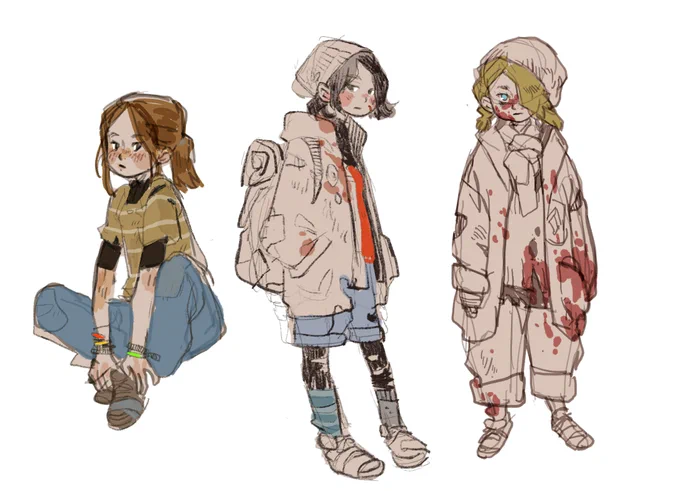 Dnd character, last of us, and God of war sketching 