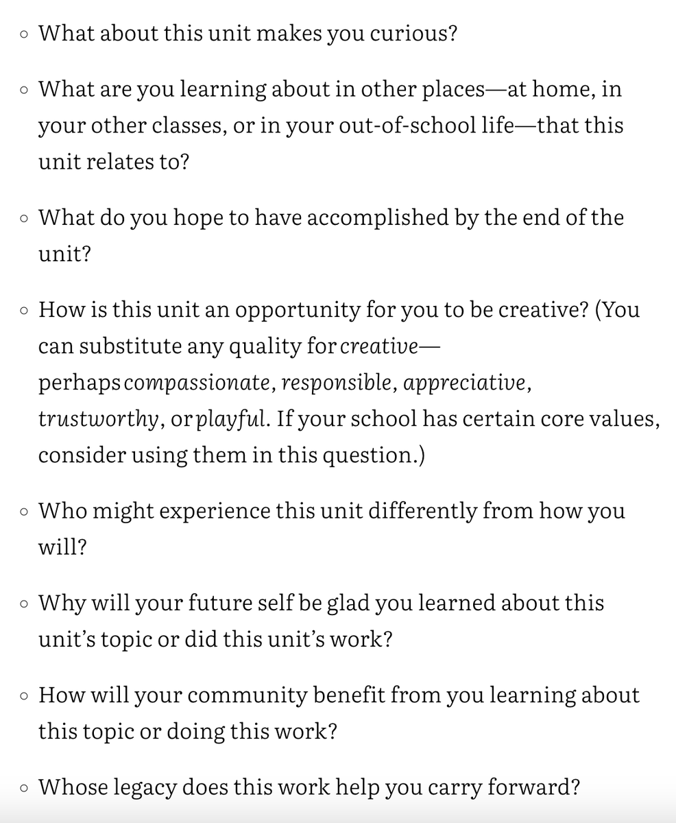 "If you start every unit with values activation, the process will become a ritual that signals to your students that they’re starting something new and have a new opportunity to make their work meaningful and satisfying," says educator @laurenporosoff: ascd.org/blogs/begin-un…