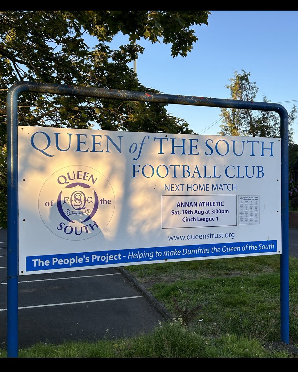 It is Queen of the South v Annan Athletic on Saturday 19th August at 3pm. Their first ever meeting in the League. Who will win? Get along to find out in what is going to be a very exciting fixture. <a href="/OfficialQosFC/">Queen of the South</a> <a href="/AnnanAthleticFC/">Annan Athletic FC</a>