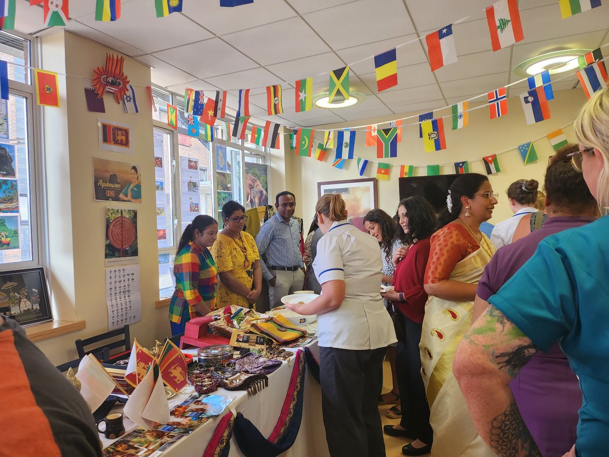 HHFTCNO's tweet photo. A wonderful celebration of #SouthAsianHeritageMonth at #RHCH. A chance to try different foods and to experience the different cultures that form @HHFTnhs. An absolute joy! @radhikavijayak6 @chamika49620019 @stelphy1987 @ginastanley73 @helenroseneary @lauradyerld @FoxLouLou https://t.co/QQ1gc5Dwim
