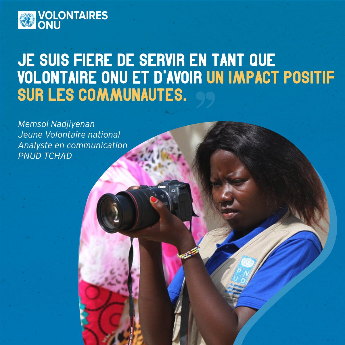 Dans l'univers de Memsol Nadjyenan, infographe et vidéographe 🎥.  Avec chaque image capturée, elle raconte des histoires du programme #CashForWork à Koulkimé 🇹🇩, révélant comment ces projets favorisent le #développement local.
#stabilisation #LacTchad