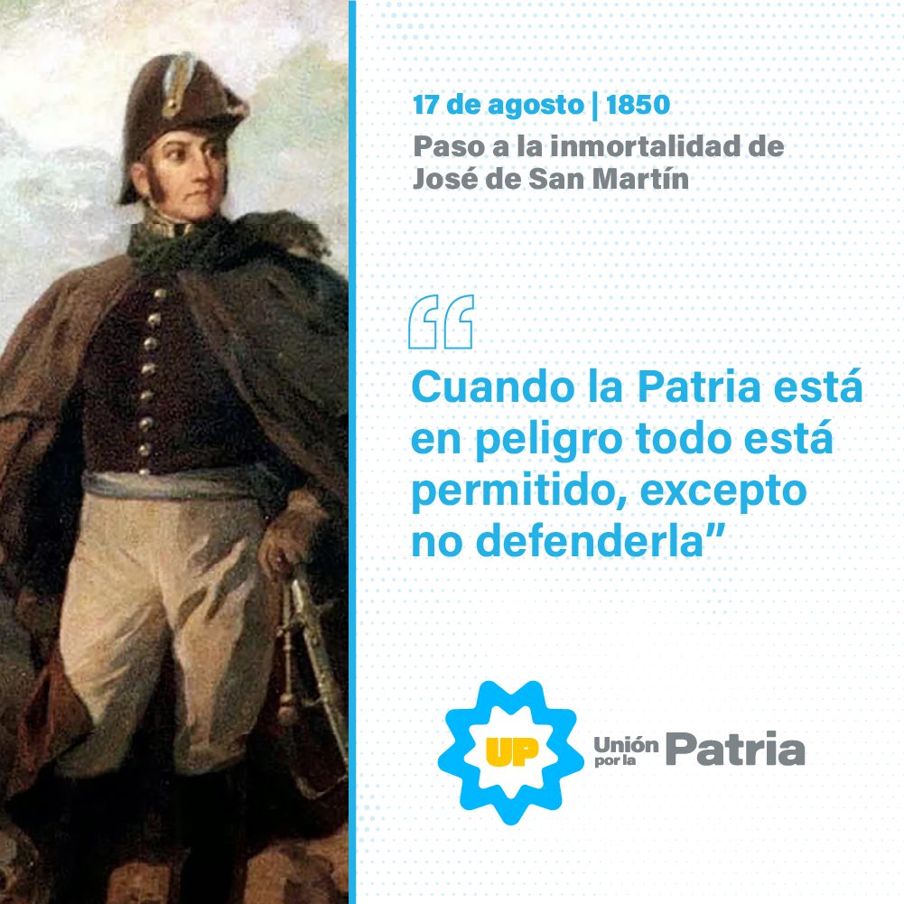 unionxlapatria's tweet image. 🗓️ 17 de agosto de 1850

» Paso a la inmortalidad de José de San Martín. 

#DefenderALaPatria 🇦🇷