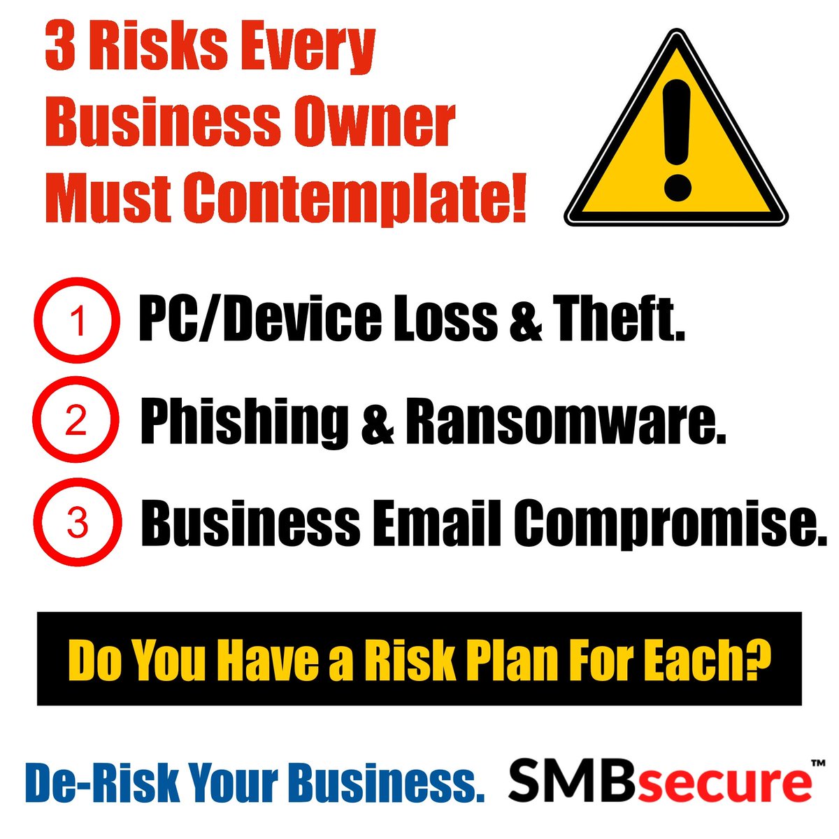 SMBsecureSA's tweet image. Check out smbsecure.co.za for more tips and solutions for your #smallbiz 

#AddSMBSecure
#DeRiskYourBusiness