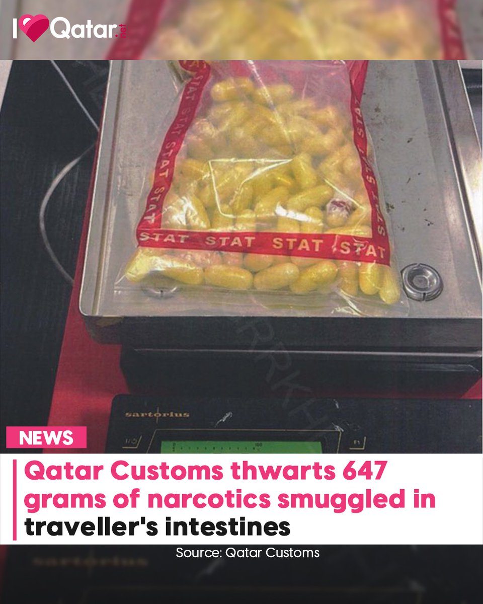ILQLive's tweet photo. 🗞️The smuggling attempt was uncovered by Qatar Customs after an inspection, following suspicion of a traveler👇
https://t.co/LtnvFzyS88
#Qatar #ILoveQatar #QatarNews #QatarCustoms #HIA @Qatar_Customs https://t.co/e7OECcmY6z