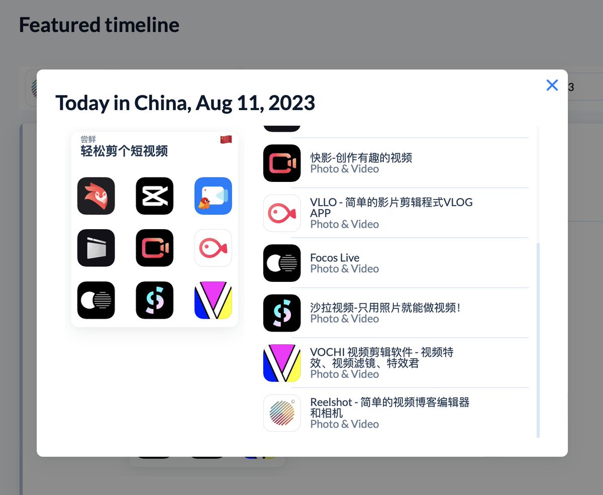 reelshot's tweet photo. Featured in China recently for 

Early adopters &amp; Easily cut a short video

Thank you @AppStore ❤️ https://t.co/UBjKWZ2eLa