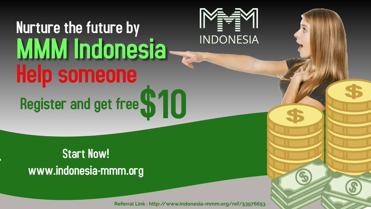 HelpingMavro's tweet photo. Nurture the future by MMM Indonesia 
 Help someone 
 Register and get free 10$. 
Start Now!
https://t.co/IyvSFIvgz2
Referral Link : https://t.co/O56TQnLQAK

#EarnIncome
#MakeMoney
#FinancialFreedom https://t.co/Da4bN7mga6