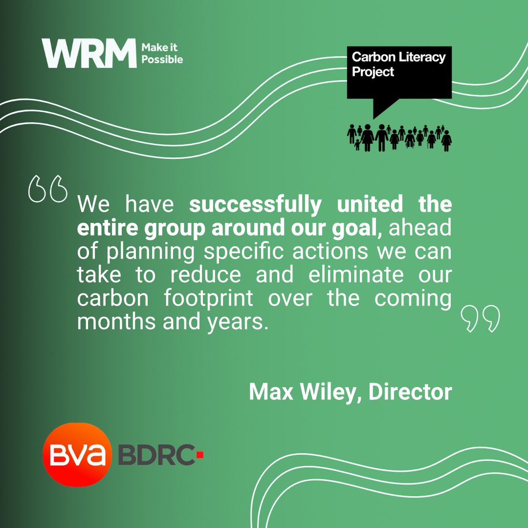 Carbon Literacy turns climate action from a disconnected concept into a personal mission. Max has successfully united the BVA BDRC workforce around its net zero goal - why can't you? 🌿

#CarbonLiteracy #CarbonLiteracyProject #climatechange #netzero #climateaction