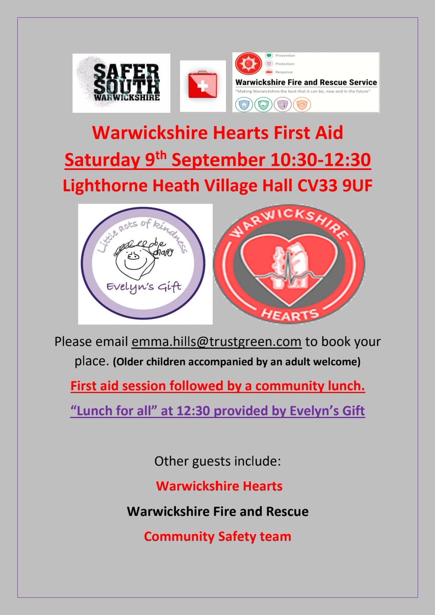 Free CPR/AED training by @WarksHearts. Help us continue our mission to save lives