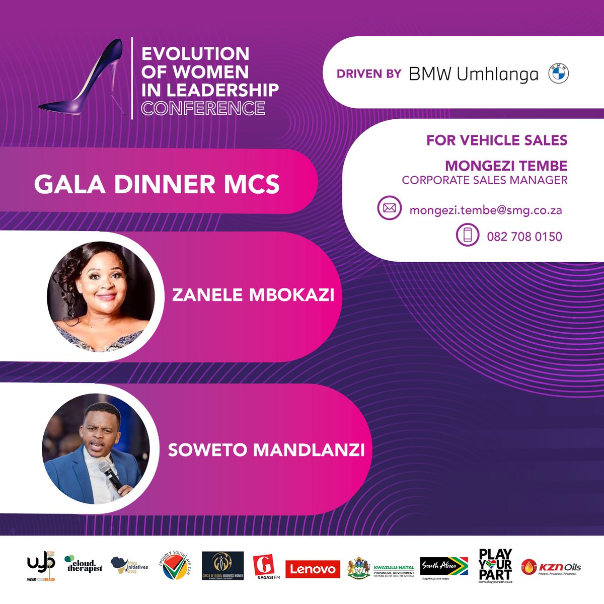 Introducing our hosts for the #EWLC2023 Gala dinner, @zanelembokazi & @MandlanziSoweto.

'Women as ambassadors of impactful change.'

#VoiceOfLeadersAgainstGBVF #EWLC2023 #gbvf #awareness