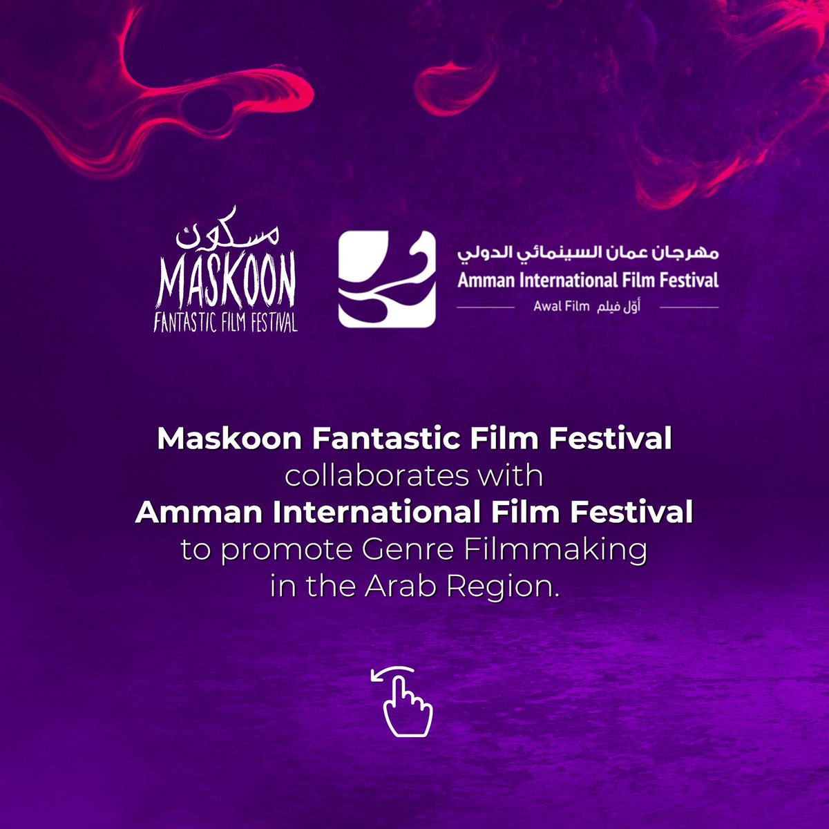 MaskoonFFFest's tweet image. It’s a first and we are definitely excited about it! 

#MaskoonFantasticFilmFestival proudly collaborates with @AmmanFilm in its 4th edition.

On the menu:
A #MaskoonFFF Award, Panel and Workshop. Swipe for more! 

Stay tuned for our live coverage all the way from #Amman