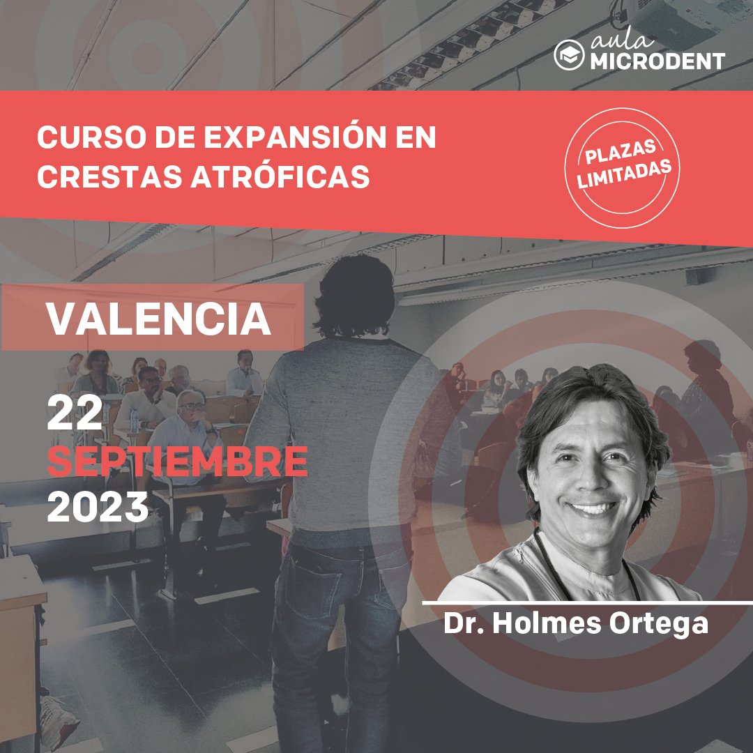 MicrodentSystem's tweet photo. 🦷¡Prepárate para la mejor formación en expansión ósea! Únete al curso con el Dr. Holmes Ortega Mejía y domina las técnicas de expansión y condensación ósea para tu práctica diaria.

📍 VALENCIA, 22 de Septiembre de 2023.
👉 ¡Asegura tu lugar ahora y sé parte de este gran evento! https://t.co/0gFQcchBZz