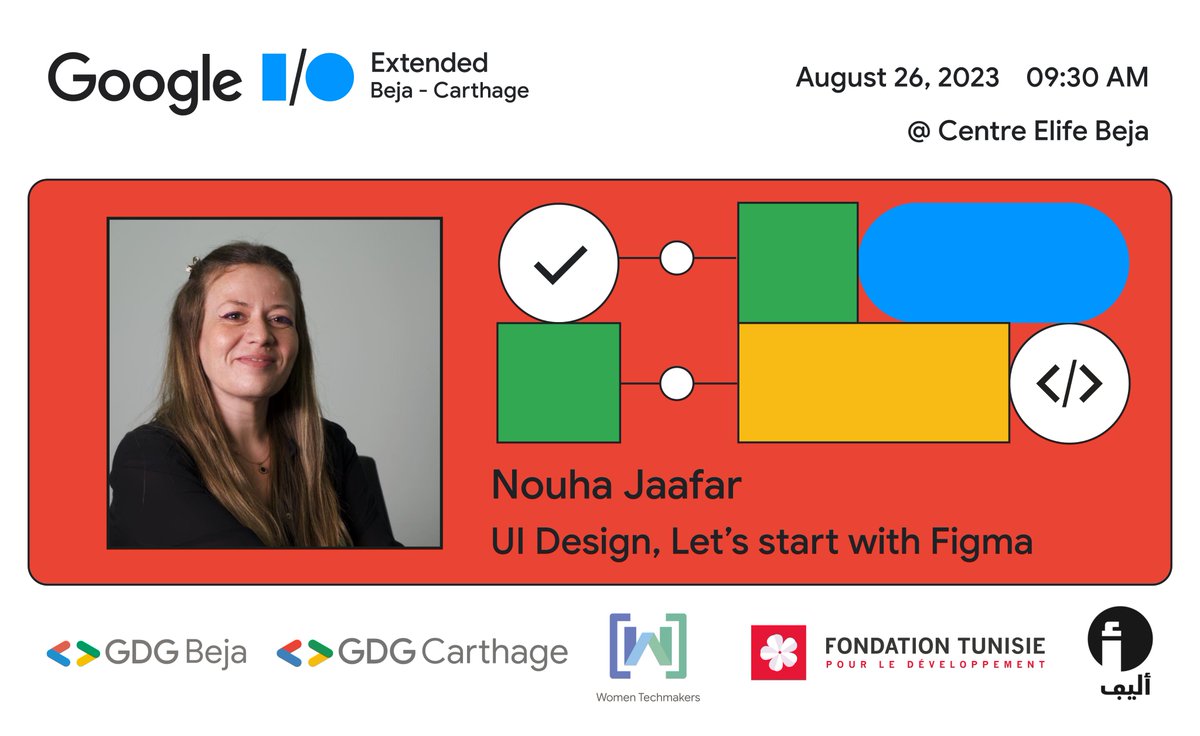 Join us with Nouha Jaafar:
🎨 Expert in UX design for creative teams in Digital Companies
🎖 Founder of The UXers
🚀 Google for Startups accelerator mentor
🌟 Women Techmakers Ambassador
📌 Reserve your spot here: forms.gle/QGfRvZLQdriZnH…
#GoogleIOExtendedBejaCarthage