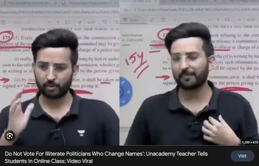 .<a href="/unacademy/">Unacademy</a> forced a faculty to step down because he asked the students to vote for an educated leader.

How weird things can get in India under Narendra Modi 

#UninstallUnacademy