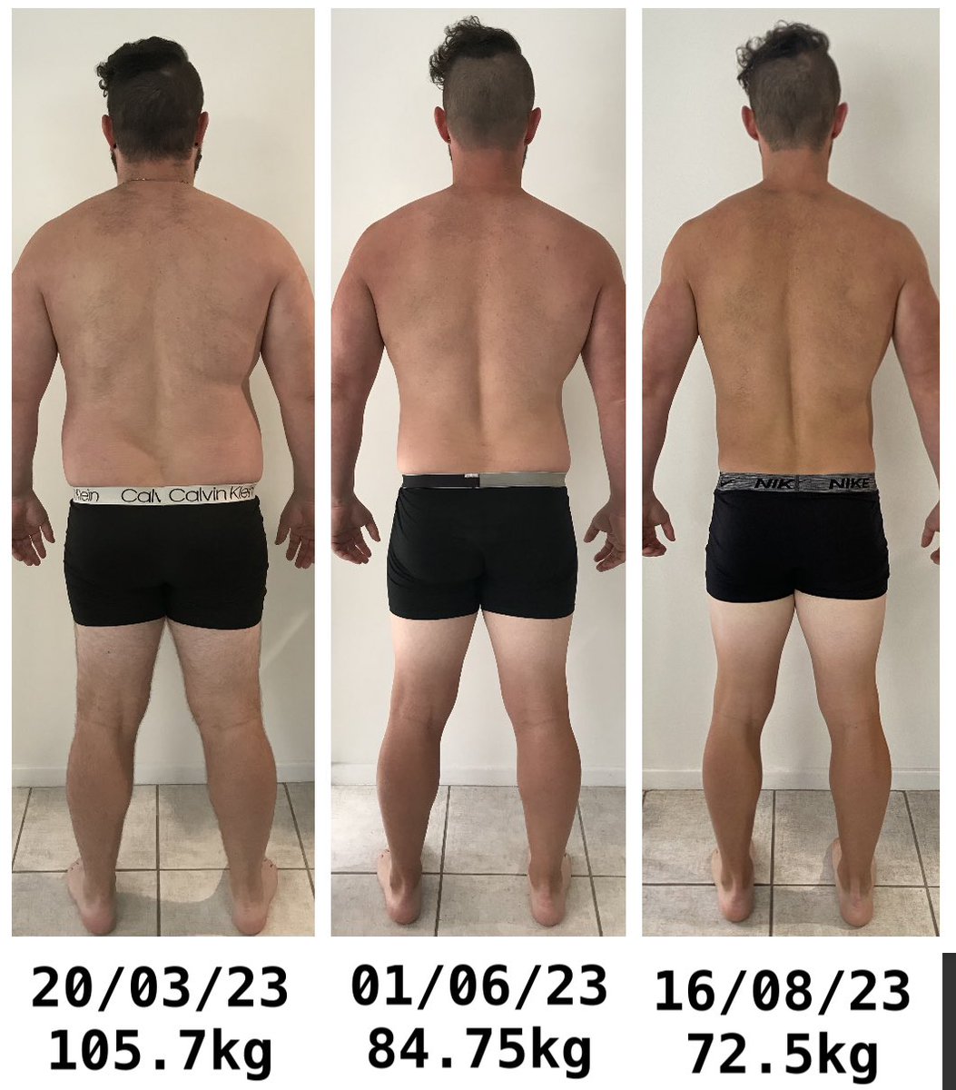 dcpositive's tweet photo. My fat loss journey over the past 6 months. I made a decision to turn my life around. I was a bad alcoholic, ate terribly and didn’t look after my mental or physical health.

I stopped drinking, began exercising every day and prioritised foods that would nourish my body! #fatloss https://t.co/J72CNOhJgc