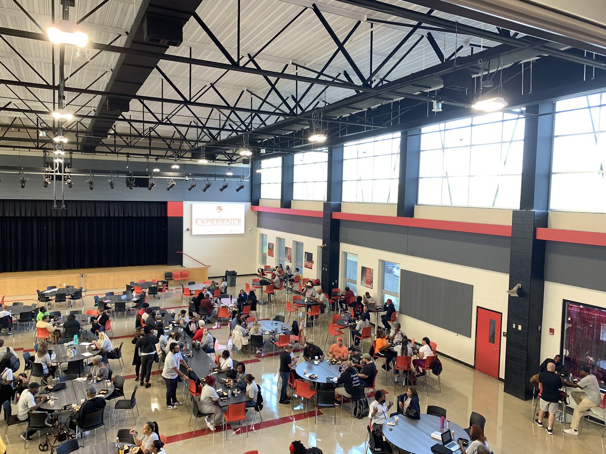 EastCleSchools's tweet photo. Welcome to Convocation 2023—we are packing the house and ready to kick off the year!  #ECExperience https://t.co/pDvqHNrC0Q