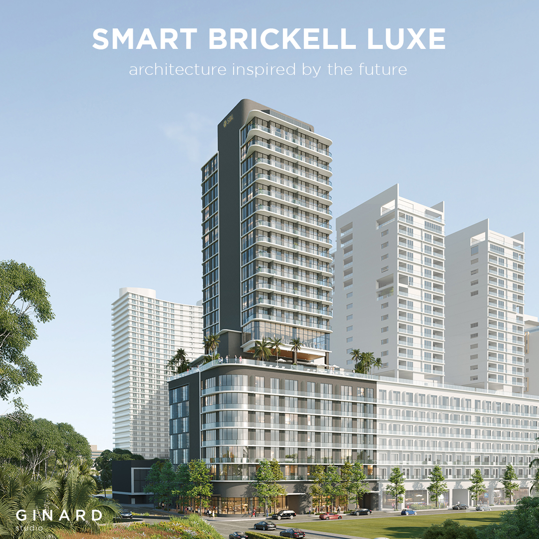 Brickell, Miami - New high-rise mixed-use building coming soon! Our project is conceived as a condo-hotel and short-term rental apartments. 
#smartbrickellluxe #ginardstudio #architects #newbuilding #luxurydesigner #miamiluxuryliving #brickell #miamia #architecture #Construction