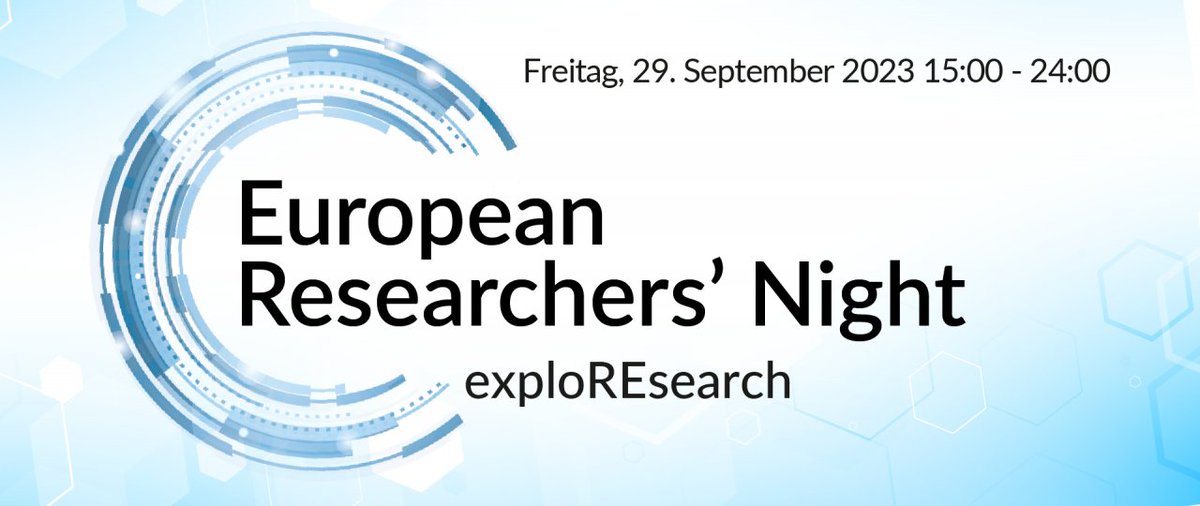 ‼️Save the date‼️

Wissenschaft hautnah erleben 🎉

Am 29. September findet wieder die #Europeanresearchersnight <a href="/exploREsearchAT/">European Researchers' Night</a> statt! 

Auch dieses Jahr mit einem #citizenscience Schwerpunkt.

citizen-science.at/blog/ern-2023