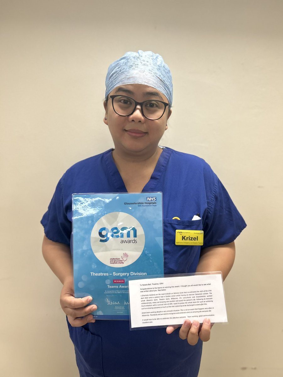 An outstanding recognition for the Emergency team efforts, receiving the GEM team of the month! ⭐️ 💎 ⭐️@sarahmather111 @KateMennie <a href="/mjcoyle21/">M Coyle</a> <a href="/TheatresGHT/">TheatresGHT</a>